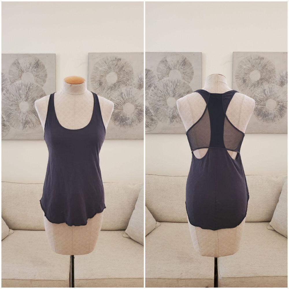 Rag & Bone Mesh Racerback Tank size Small in Black
